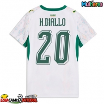 Camisa de Futebol Senegal Habib Diallo #20 Equipamento Principal Mulheres Mundo 2026 Manga Curta